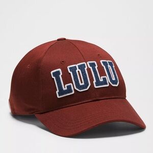 lululemon athletica size S/M Burgundy Cap with collegiate letters